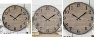 VIP Home & Garden Distressed Round Wood Wall Clock